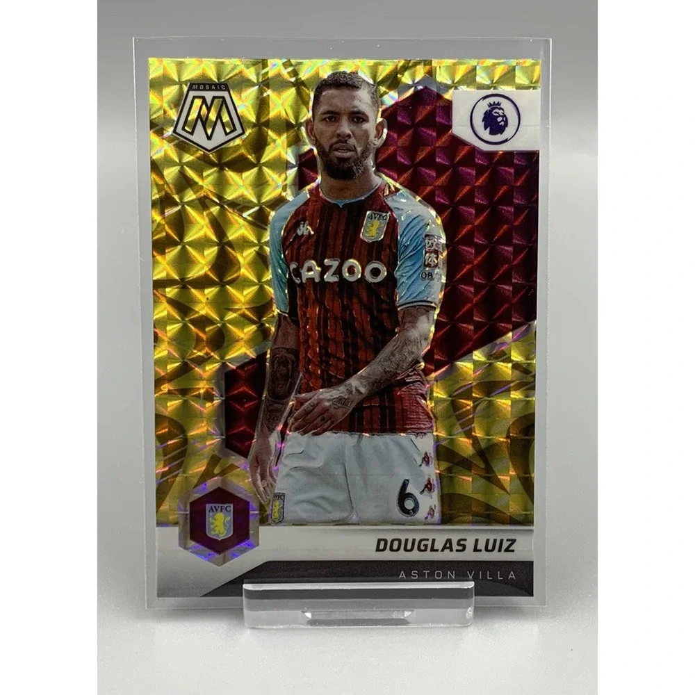 Douglas‎ Luiz 2021/22 Panini Mosaic EPL Reactive Gold Prizm